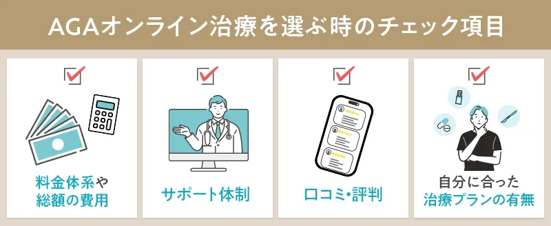 AGAのオンライン診療を受けるクリニックを選ぶコツ