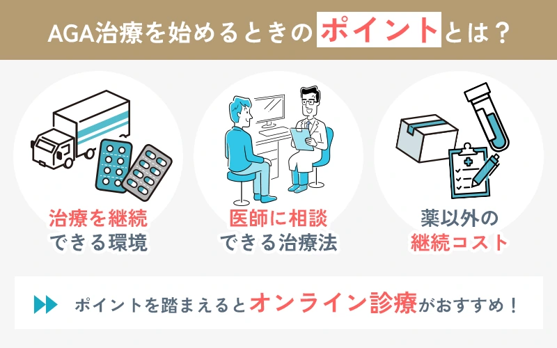 AGA治療を始める時のポイントとは？