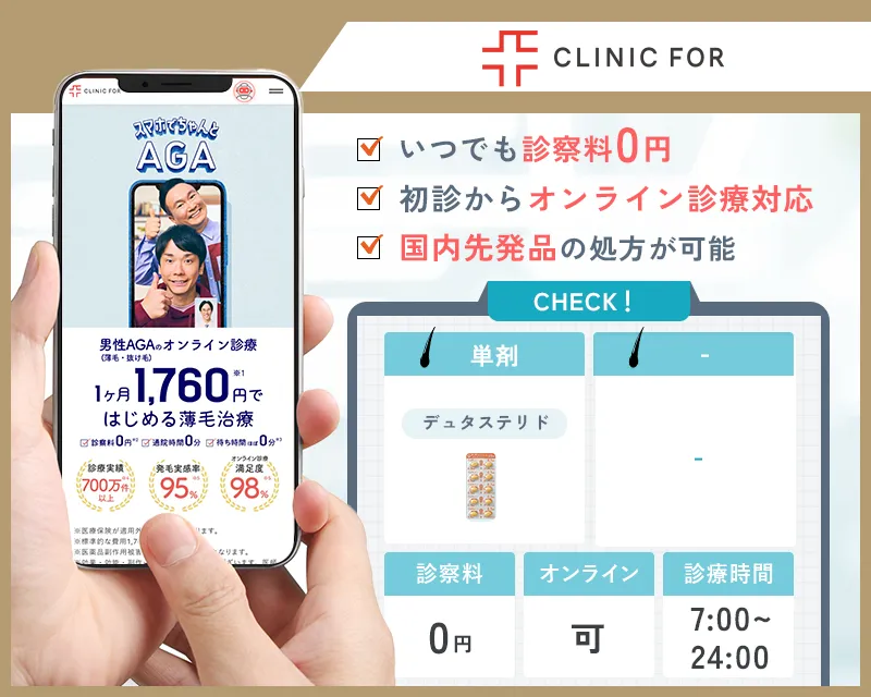 クリニックフォアのAGA治療