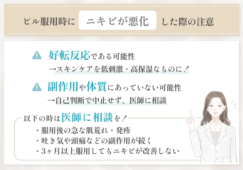 ニキビの改善効果を期待できるピルの種類