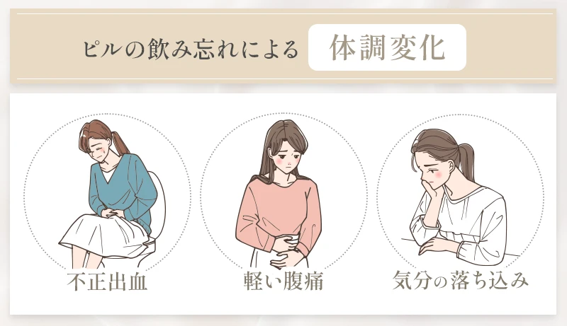 ピルの飲み忘れによって起こる体調変化