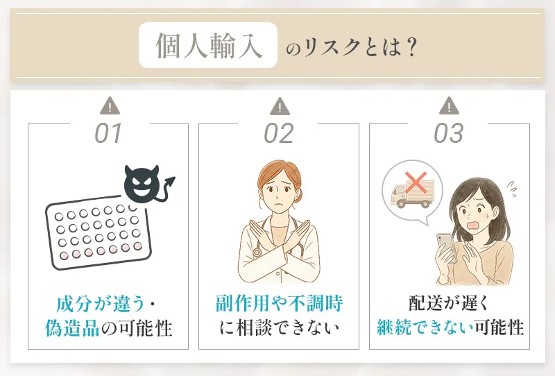 トリキュラーを個人輸入する危険性